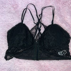 Aerie Joy Lace Padded Longline Bralette Size Medium NWT